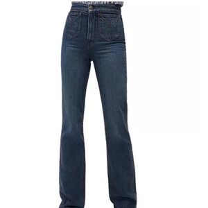 LIKE NEW Veronica Beard Crosbie High rise wide leg jeans in thriller